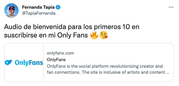 Fernanda Tapia abre su OnlyFans
