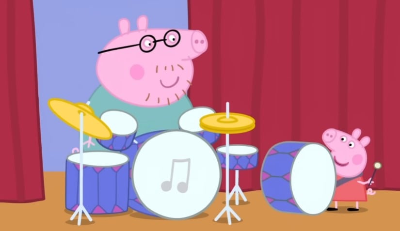 Peppa Pig aprende a tocar instrumentos musicales, capítulo completo en YouTube