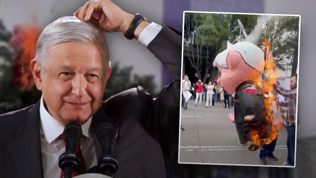 AMLO no está preocupado por quema de piñata de Amlito por trabajadores de Poder Judicial