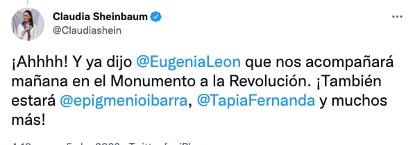Claudia Sheinbaum afirma que otras personalidades participarán en la marcha