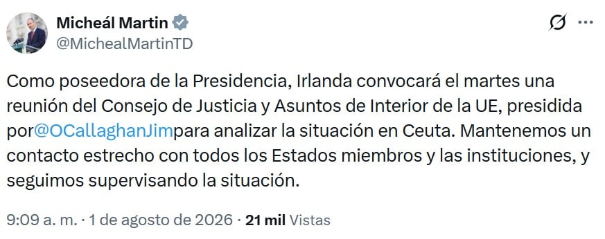 Unión Europea convoca reunión urgente por la crisis migratoria en Ceuta