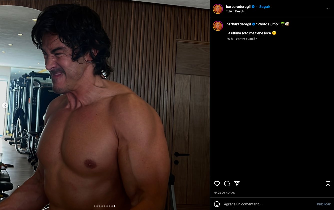 Bárbara de Regil está encantada con su esposo sudado