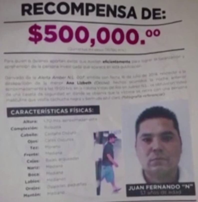 Recompensa Fiscalía Nuevo León
