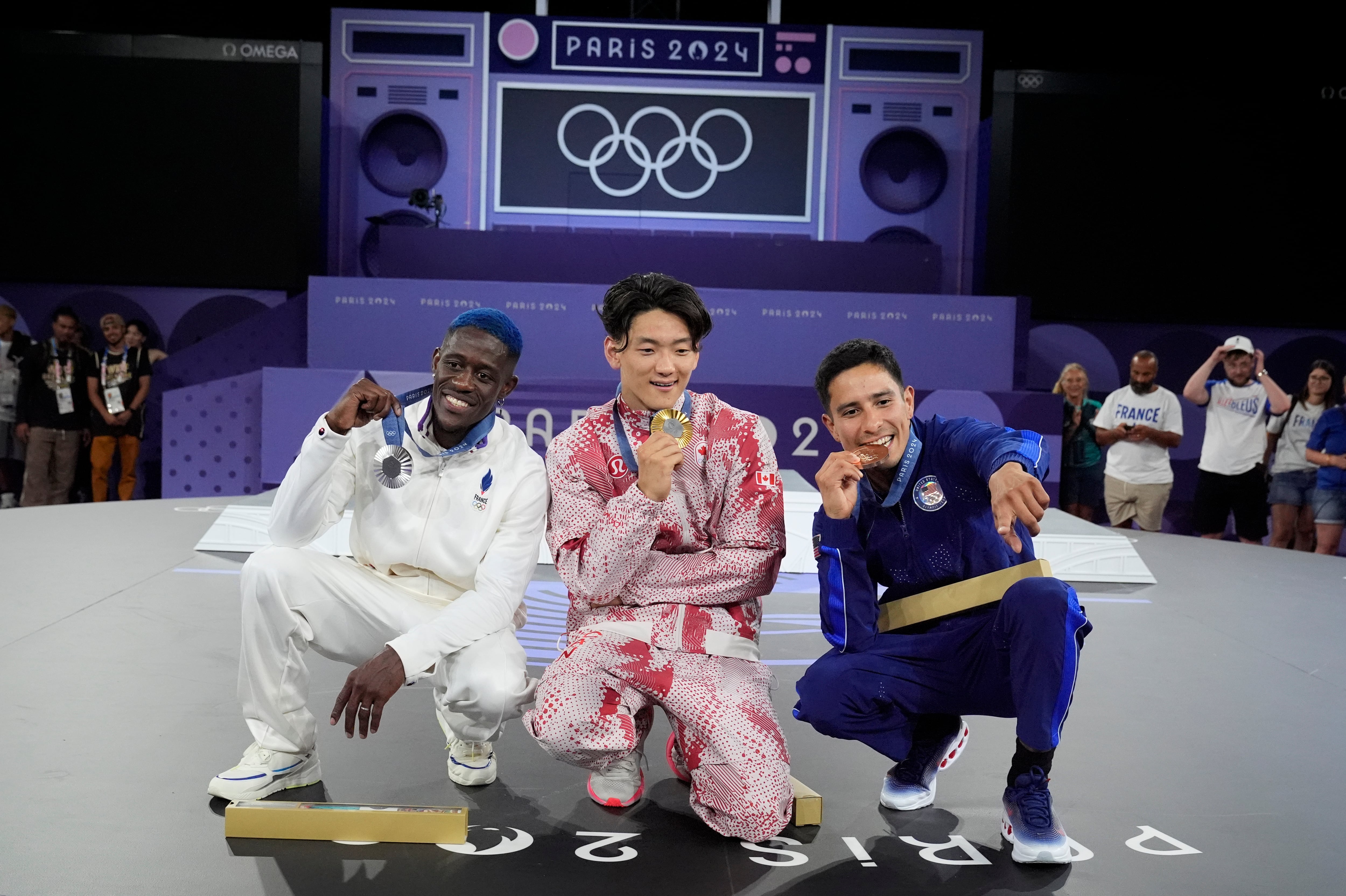 Medallistas breaking en París 2024.