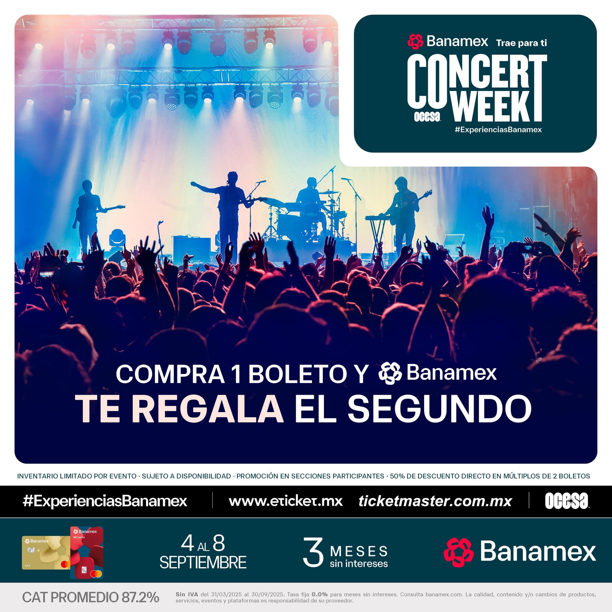 Ticketmaster 2x1 Concert Week