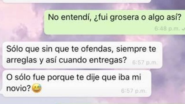 Clienta celosa reclama la entrega con alguien fea.