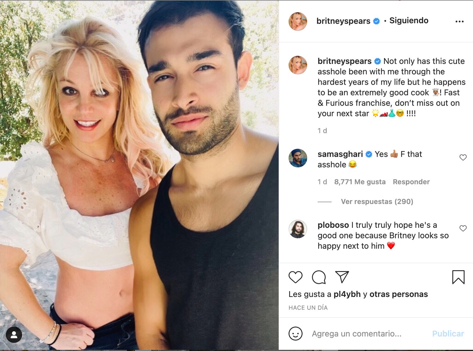 Britney Spears y Sam Asghari