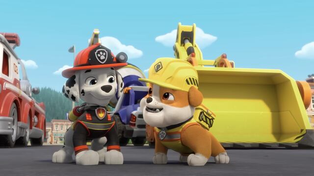 Marshall y Rubble construyen una estación de bomberos