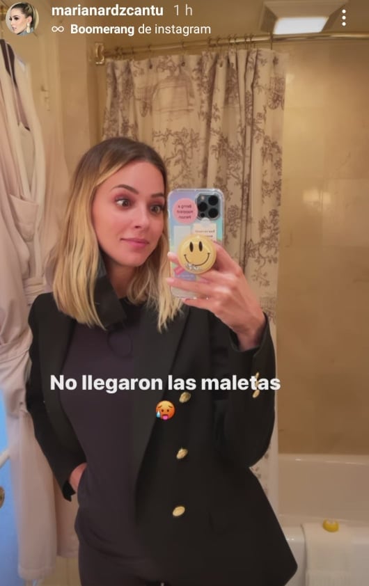 Mariana Rodríguez pierde maletas