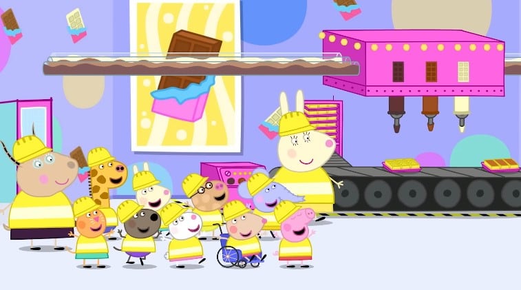 Peppa Pig conoce la fábrica de chocolate