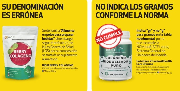 Peores marcas de colágeno según Profeco