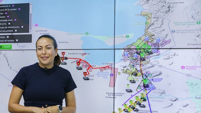 C4 del Agua detecta huachicol y fugas en La Paz: Milena Quiroga.