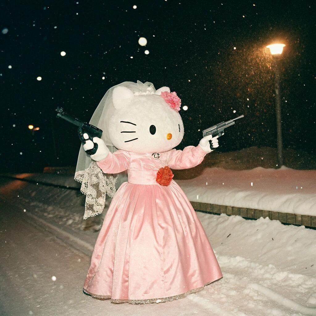 Memes de Hello Kitty con estrés laboral