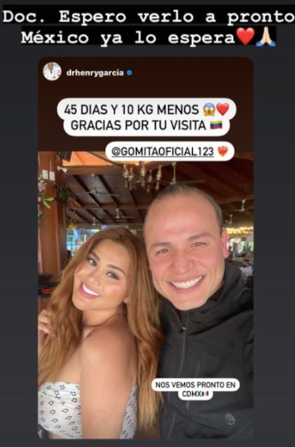 Gomita presume perdida de peso