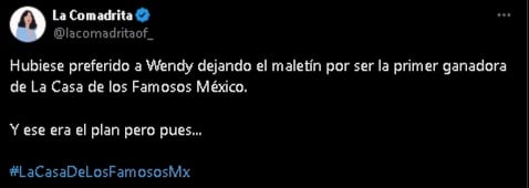 Wendy Guevara es quien iba a entrar a La Casa de los Famosos 2024 a dejar el maletín, pero Rosa María Noguerón la vetó.