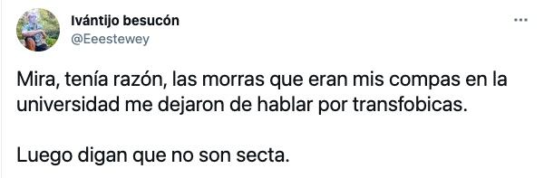 Tuit, sus "amigas" le dejan de hablar