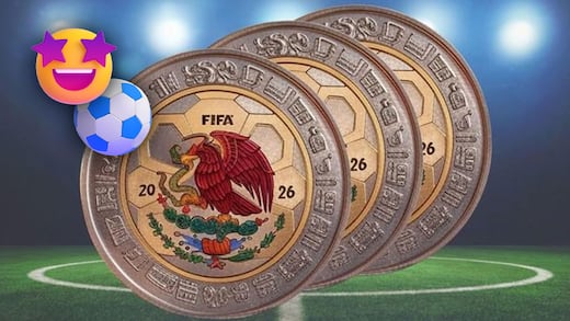 Banco de México pone a la venta tres monedas del Mundial 2026