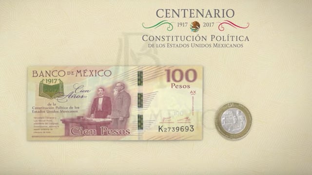 Monedas y billetes de la Constitución de 1917