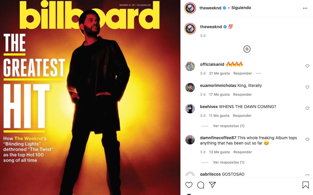 'Blinding Lights' de The Weeknd es considerada la mejor canción de todos los tiempos