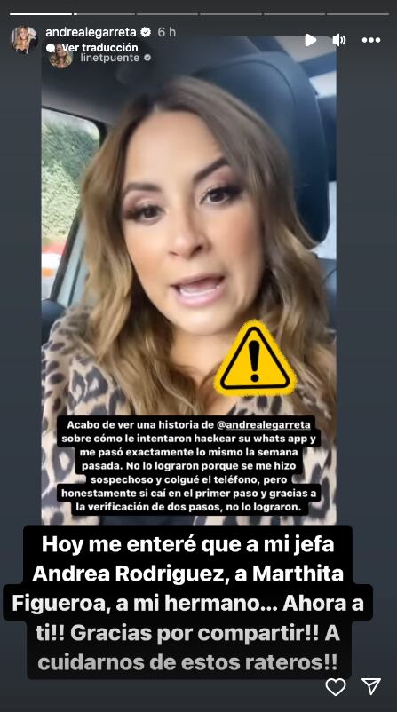 Más personas pudieron ser estafadas del mismo modo que Andrea Legarreta