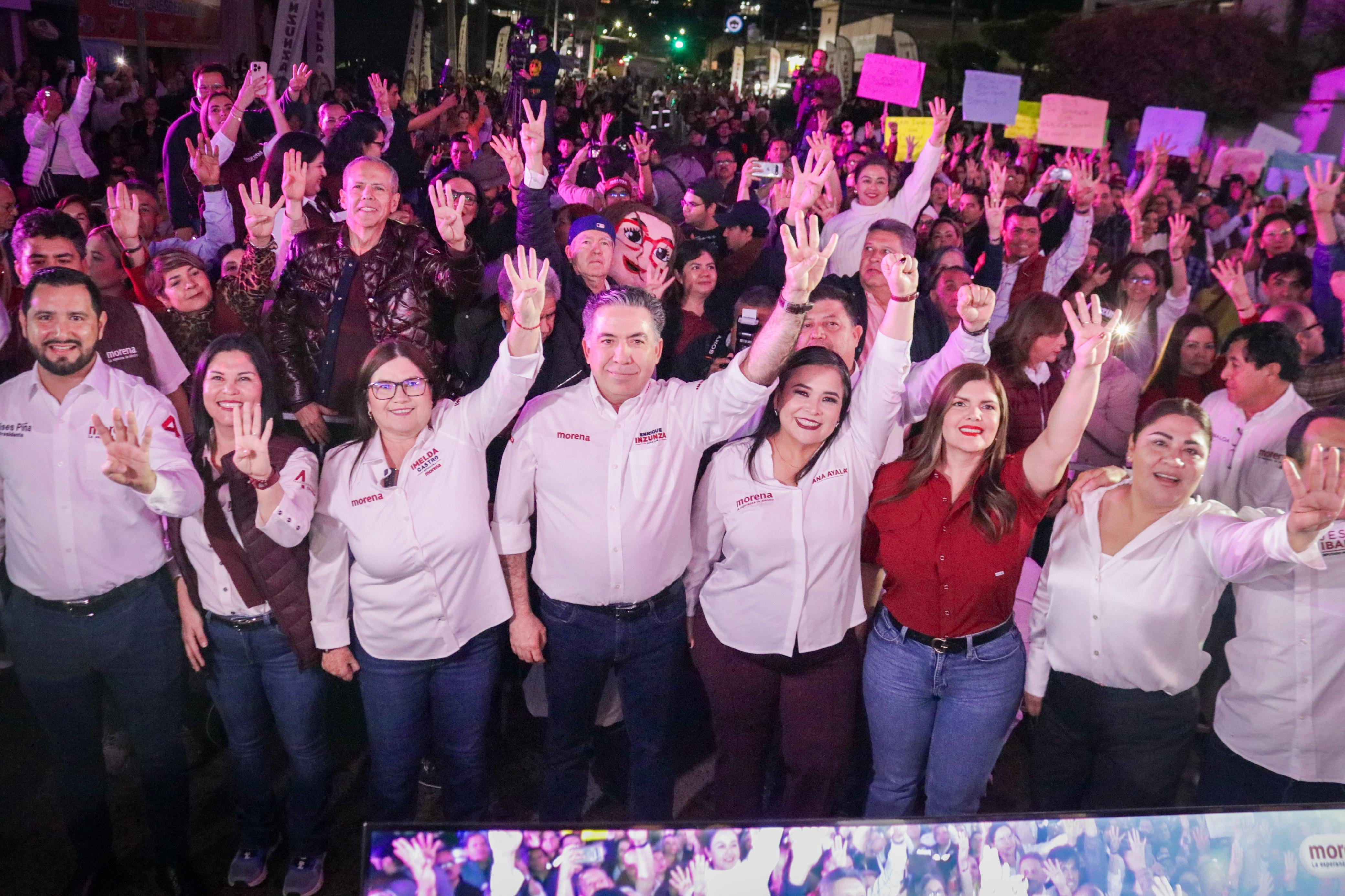 Imelda Castro y Enrique Inzunza arrancan campaña por el Senado