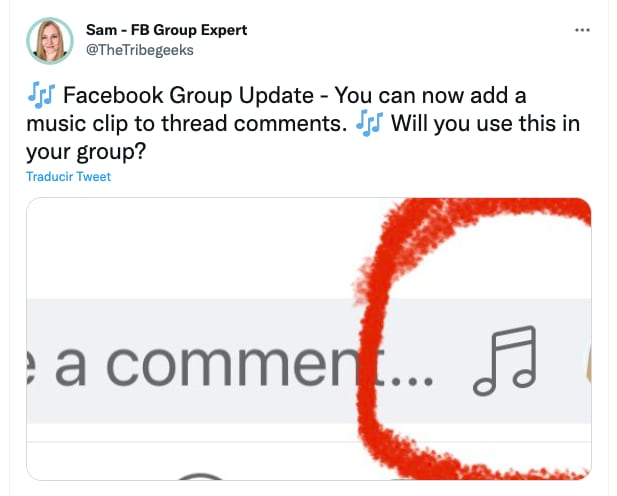 Facebook ya permite comentar con música