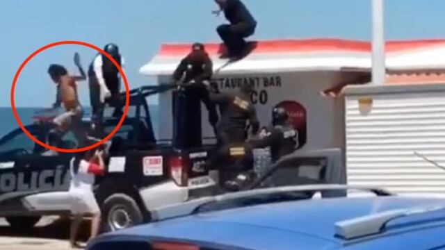 Un presunto ladrón escapó de 8 policías que lo detenían en Campeche