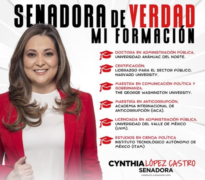 Estudios de Cynthia López Castro