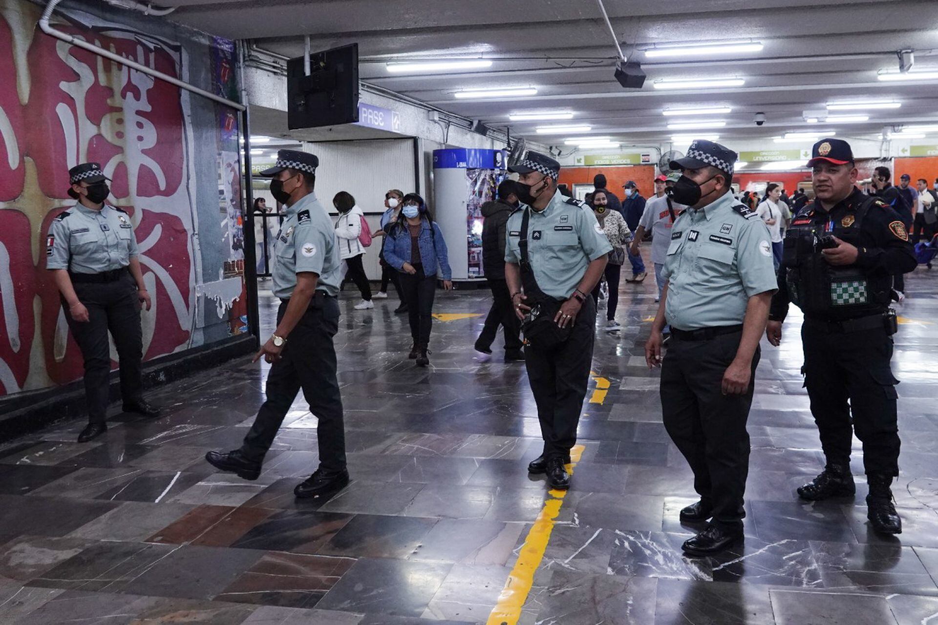 Guardia Nacional en el Metro CDMX