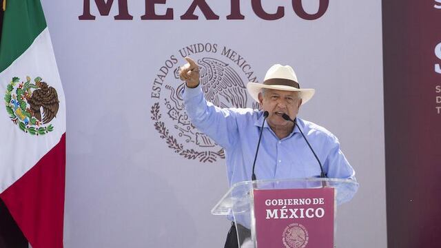El presidente Andrés Manuel López Obrador en San Luis Río Colorado, Sonora.