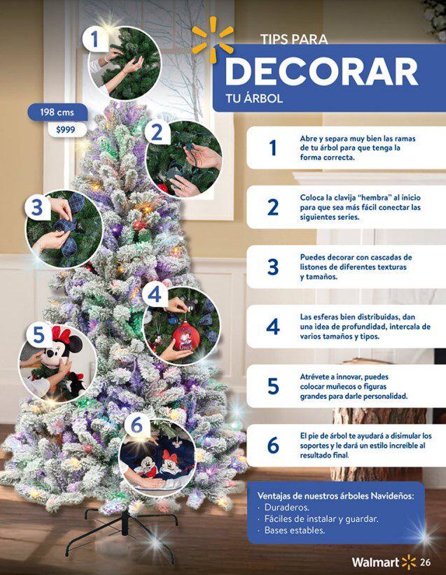 Tips Walmart para decorar tu árbol.
