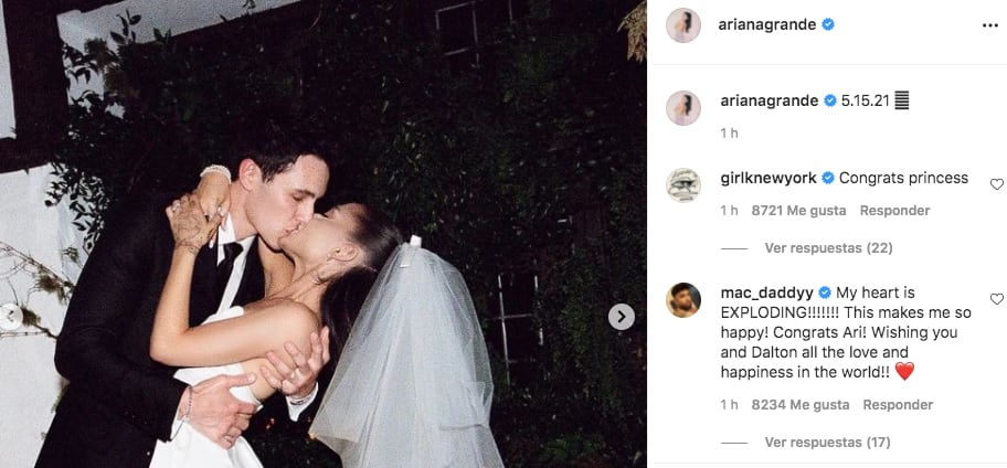 Ariana Grande se casa con Dalton Gómez