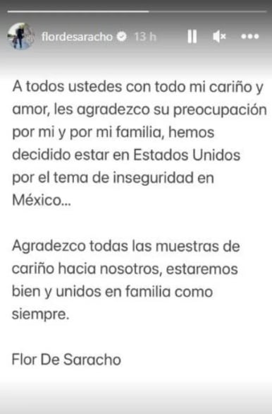 Florencia de Saracho se va repentinamente de México