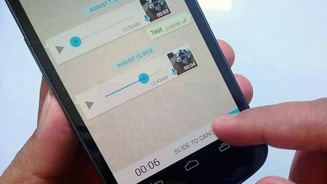 Mensajes de voz en WhatsApp.
