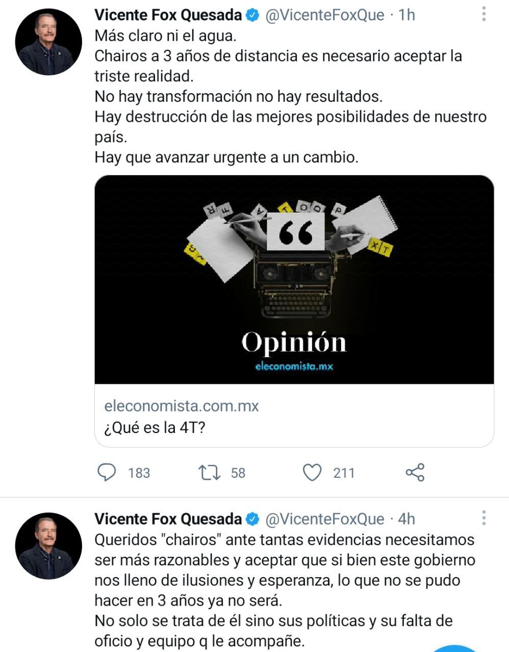 Mensaje de Vicente Fox