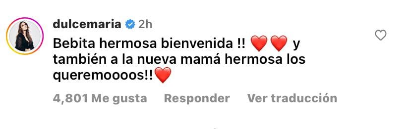 Dulce María reacciona a maternidad de Maite Perroni