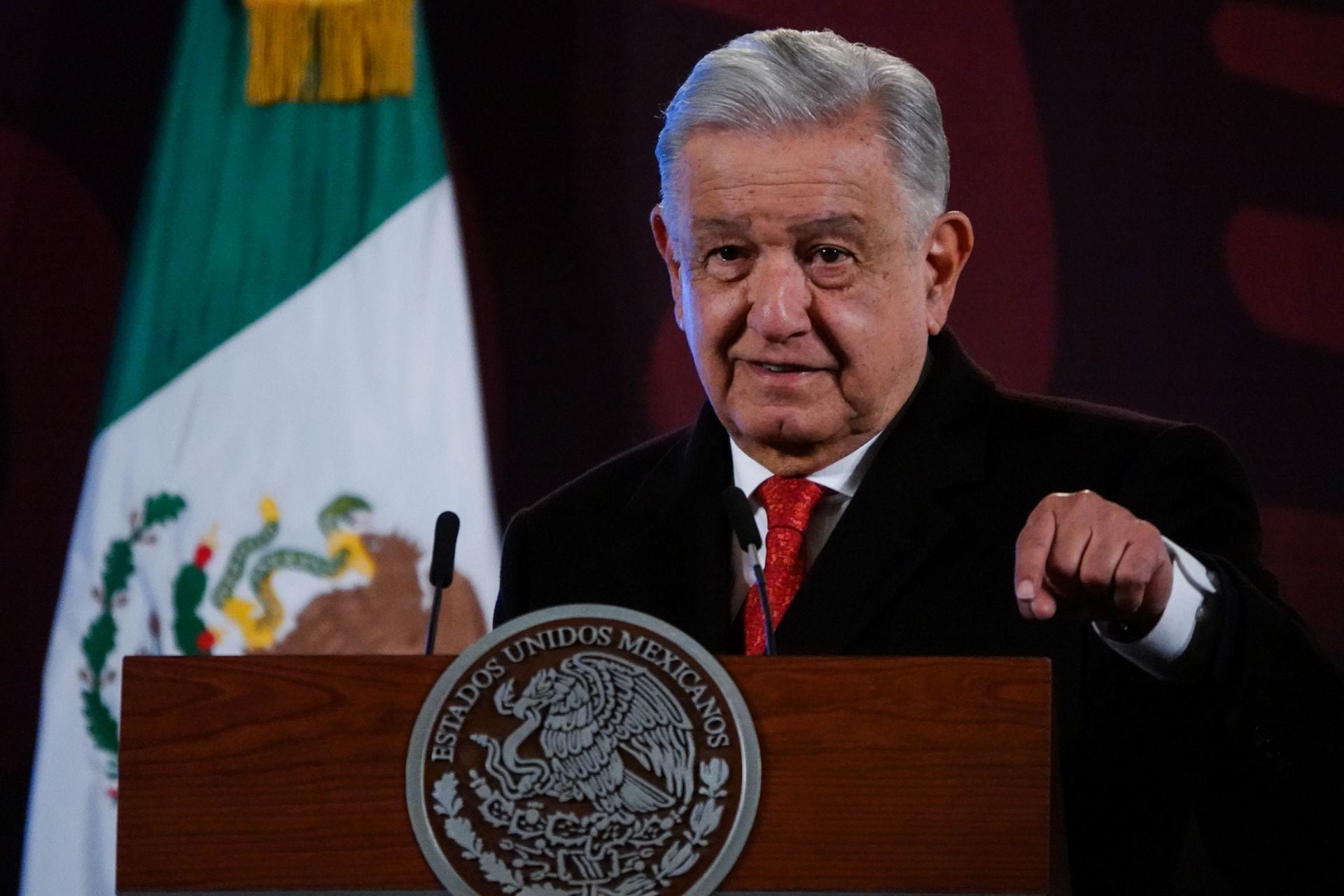 Andrés Manuel López Obrador, presidente de México, durante su conferencia de prensa matutina