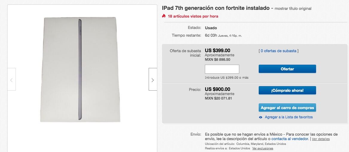 iPad Fortnite