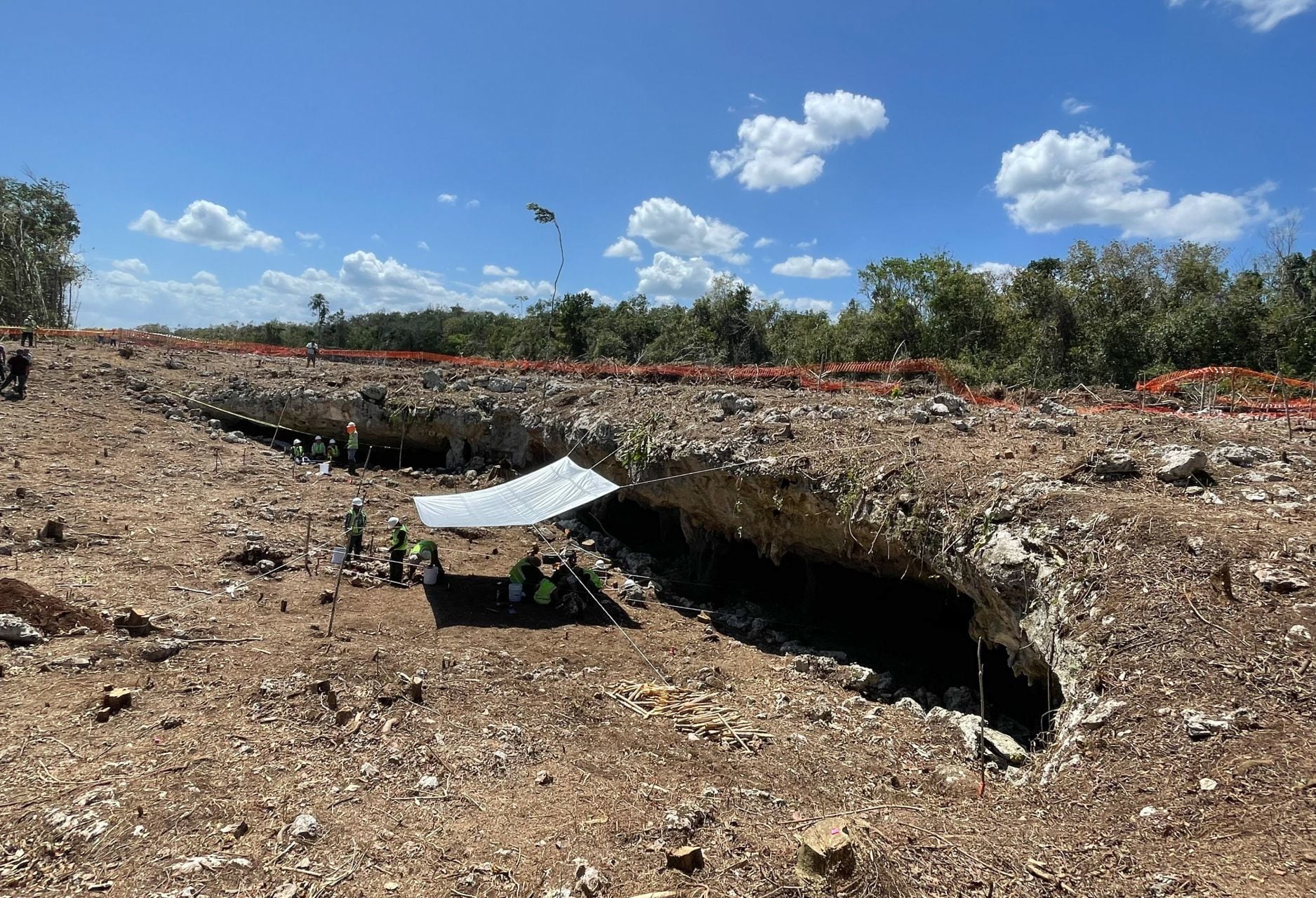 Tren Maya; caverna ubicada cerca de terrenos de construcción
