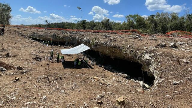 Tren Maya; caverna ubicada cerca de terrenos de construcción