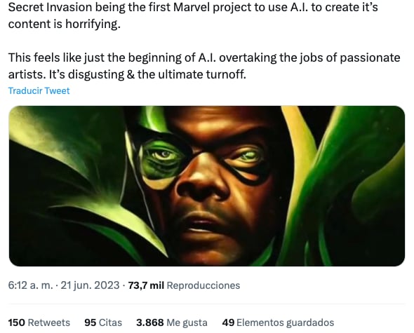 Intro de Secret Invasion, la nueva serie de Marvel, fue hecha por inteligencia artificial