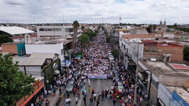 Marcha contra libros de la SEP en Aguascalientes
