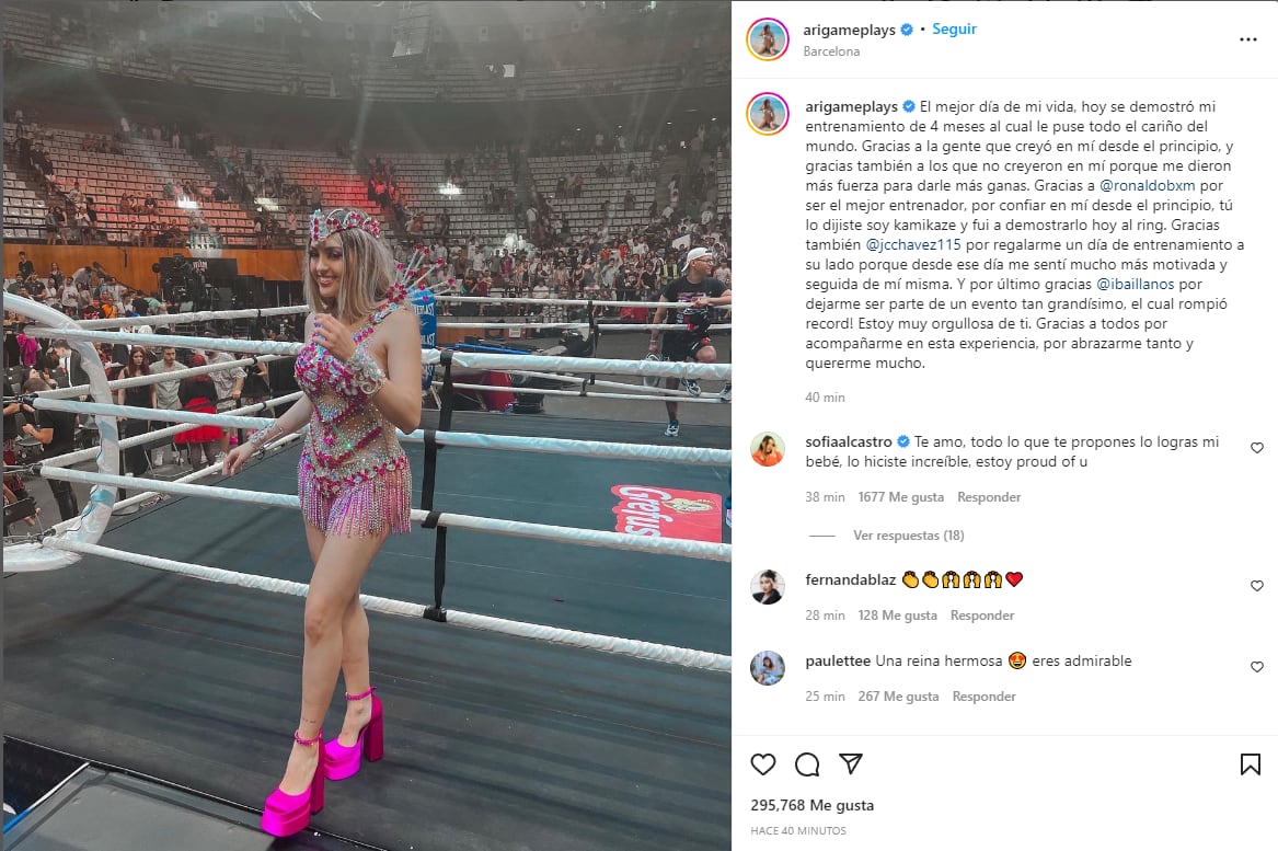 Arigameplays manda mensaje de agradecimiento en Instagram