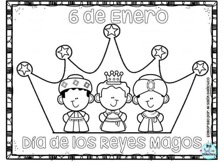 Dibujos de Reyes Magos para colorear