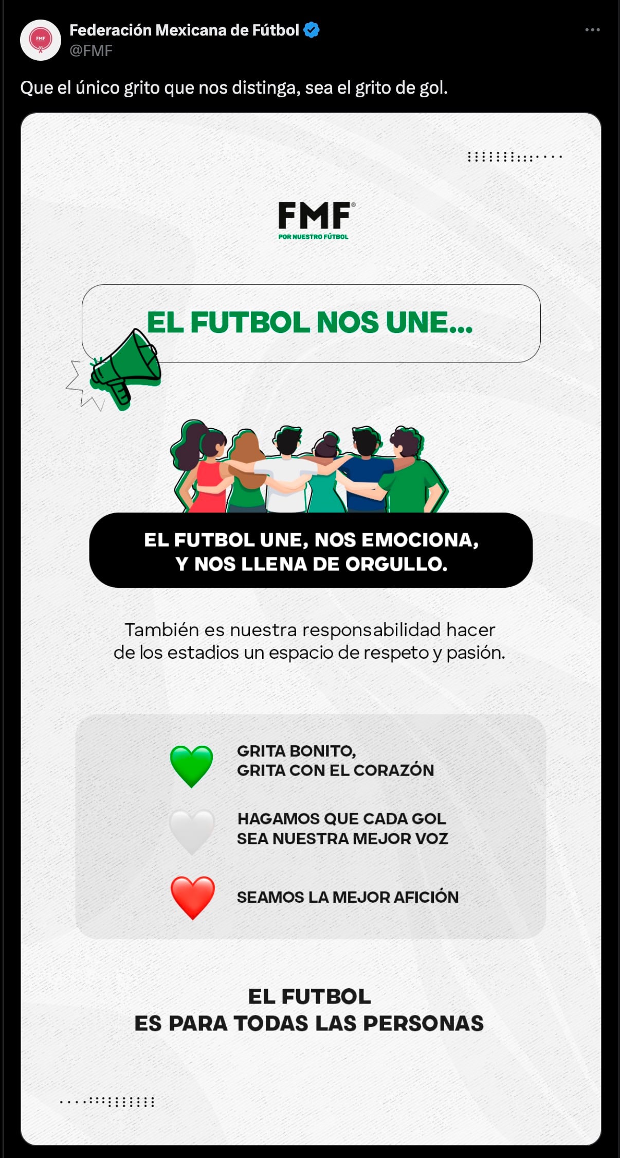 Comunicado de la Selección Mexicana.