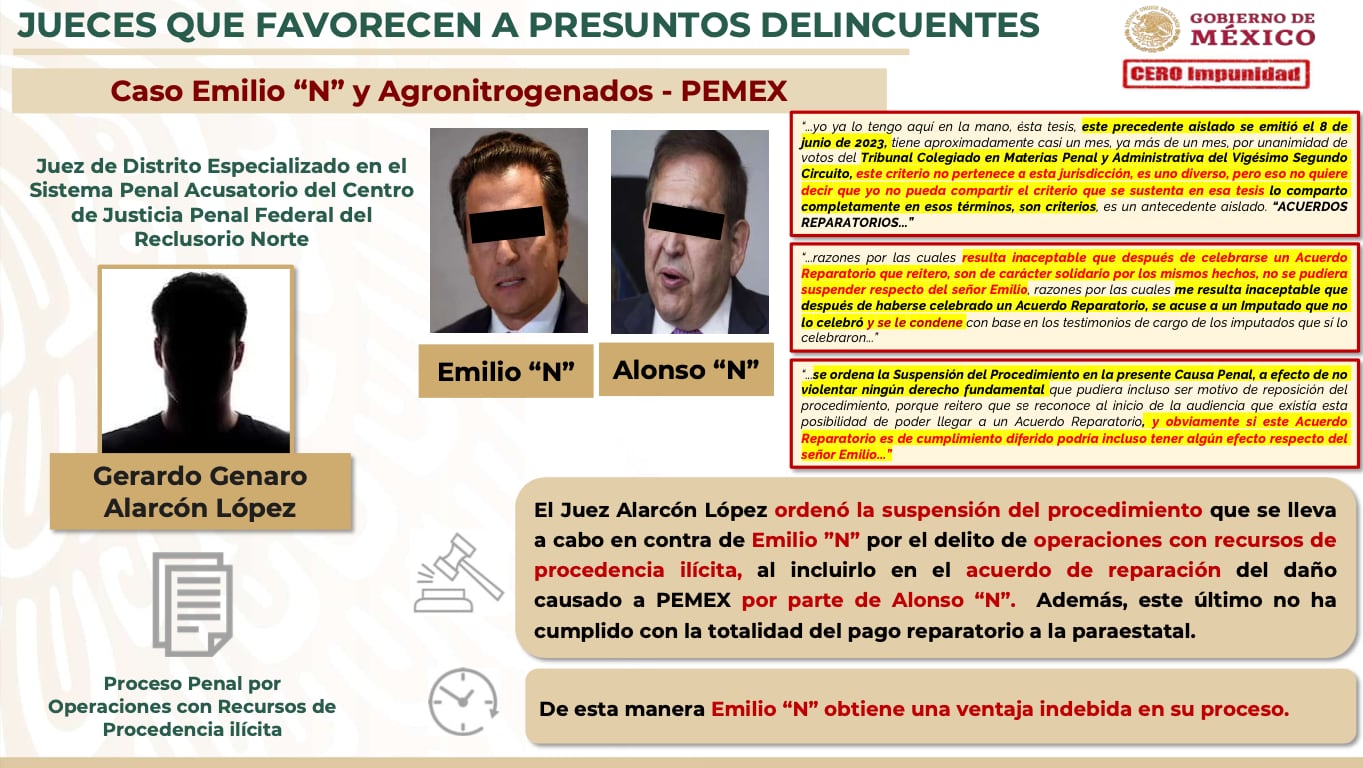 Juez señalado de beneficiar a Emilio Lozoya
