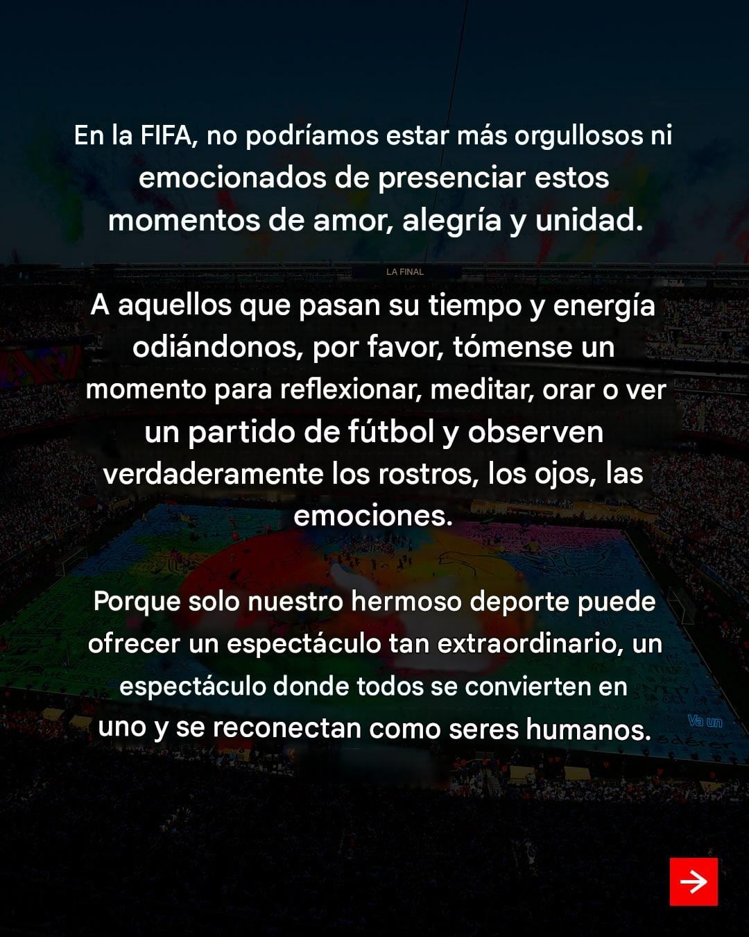 Gianni Infantino responde a las crítica del Mundial 2026 (traducida).