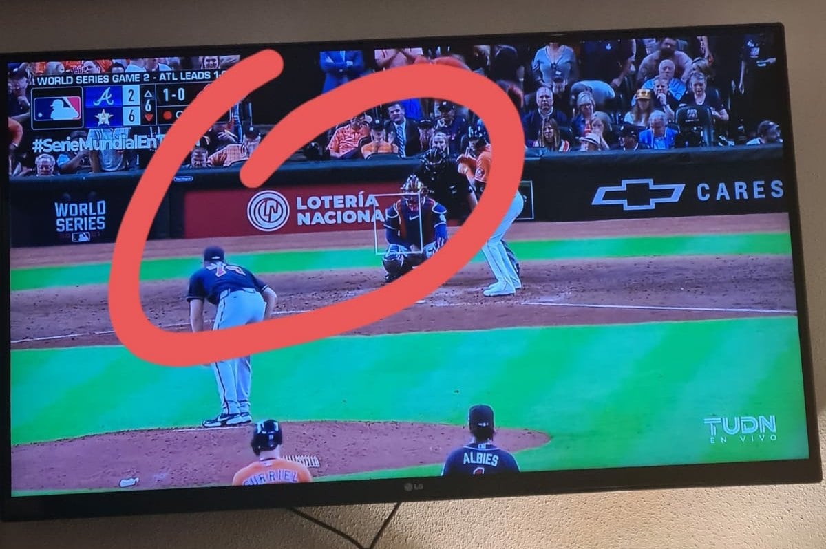 Anuncio de la Lotería Nacional en la MLB