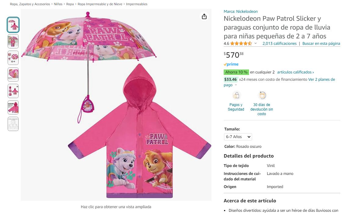 Impermeables de Paw Patrol