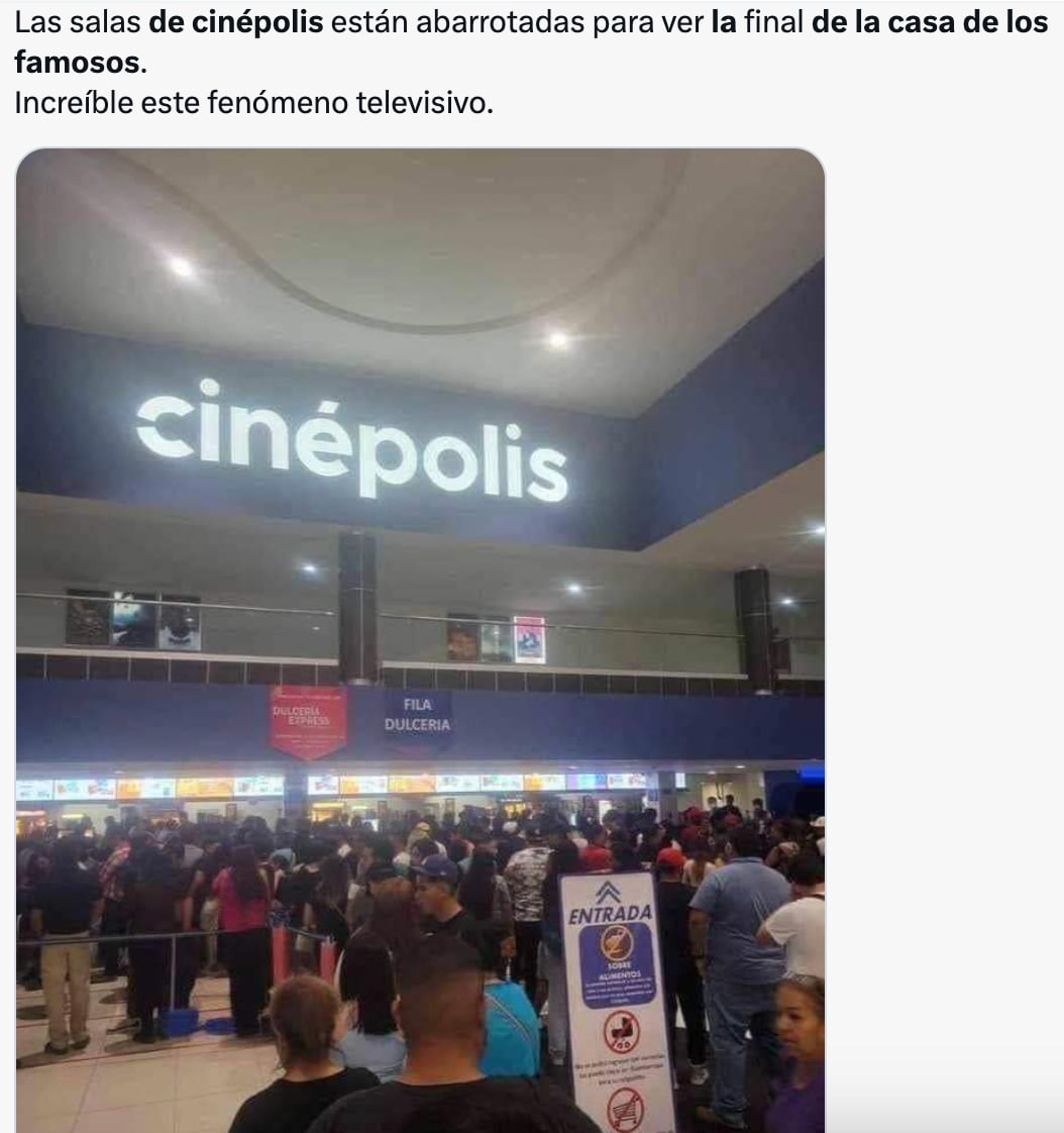 Memes de la final La Casa de los Famosos 2024 en Cinépolis y Cinemex